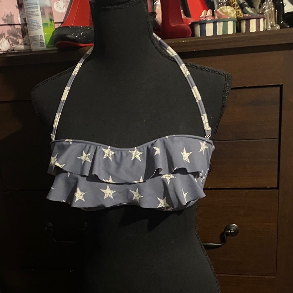 Star Patterned Halter Bikini Top